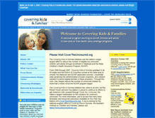 Tablet Screenshot of coveringkidsandfamilies.org